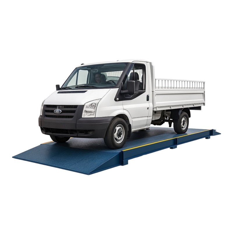 Ata 2,5×5 m 20 ton kamyonet kantarı üzerinde beyaz kamyonet