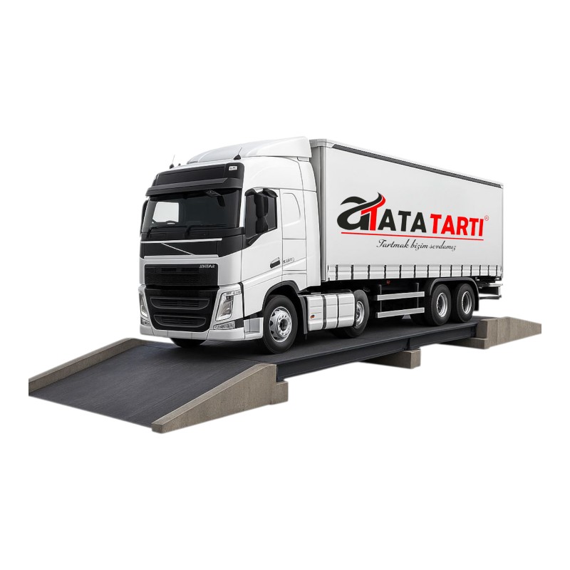 Ata 3x16 m 60 ton tır kantarı çelik platform ve tartım sistemi