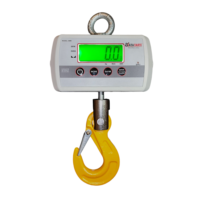 Ata EMR Çengel Baskül EMR-V-LCD 2000 Kg – Endüstriyel Kullanım İçin Dayanıklı Model