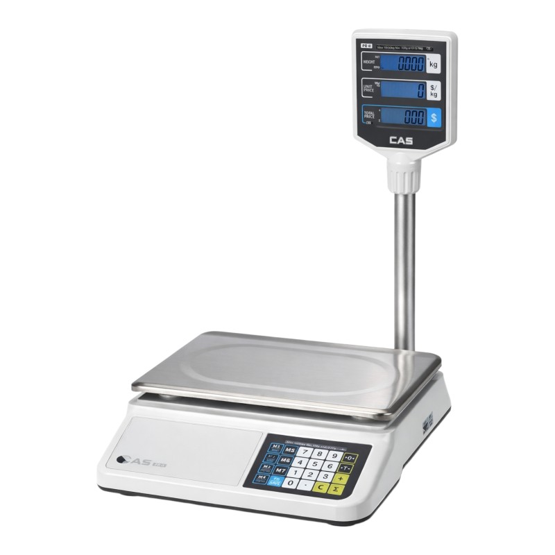 CAS PR-II boyunlu LCD fiyat hesaplamalı terazi