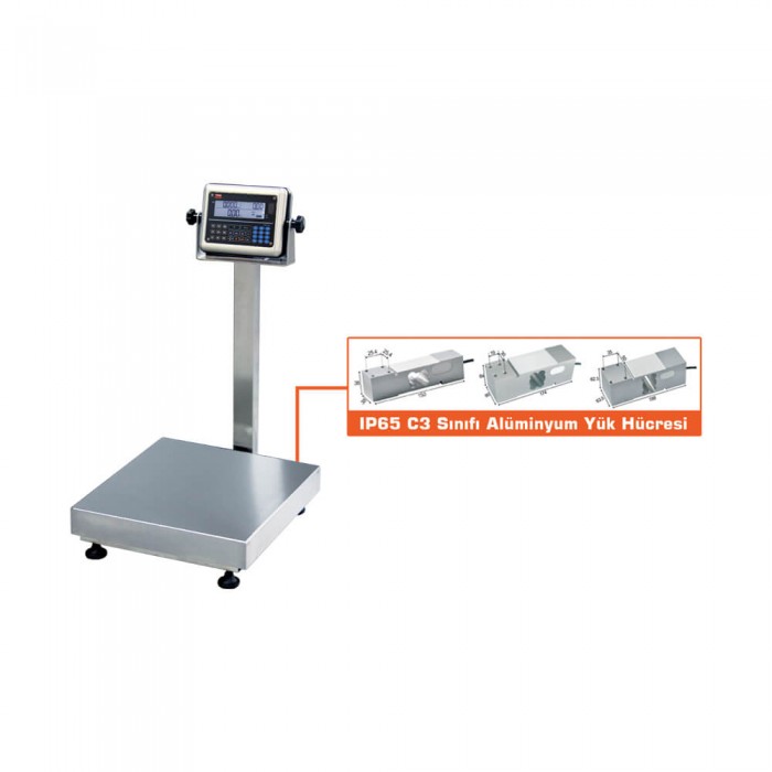 Tem Paslanmaz  Baskül  (LC Alum.) 30 x 40 cm 30/60/150 Kg