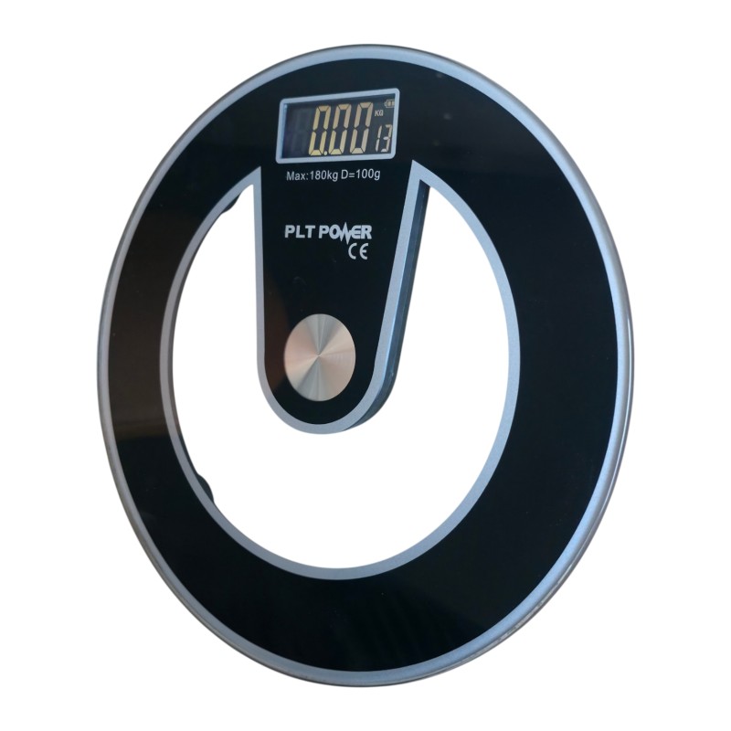 PLT POWER TOYE-EB618 cam dijital banyo baskülü 180 kg cam platformlu yuvarlak tasarım