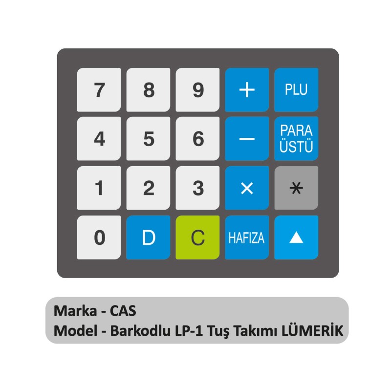 Cas Barkodlu Lp1 Tuş Takımı Nümerik