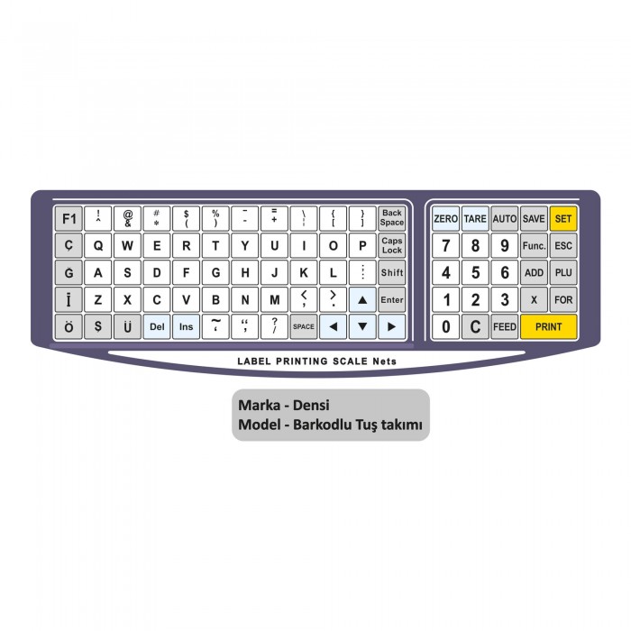 Densi Barkodlu Tuş Takımı
