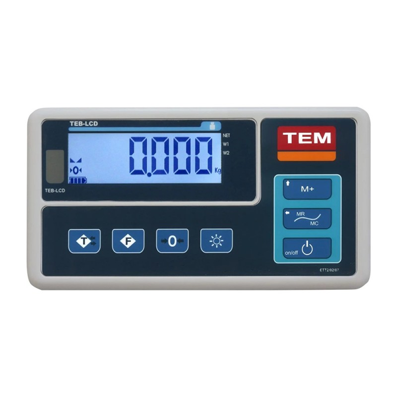 TEM INDT2TA LCD tek taraflı tartım göstergesi 3–30000 kg uyumlu